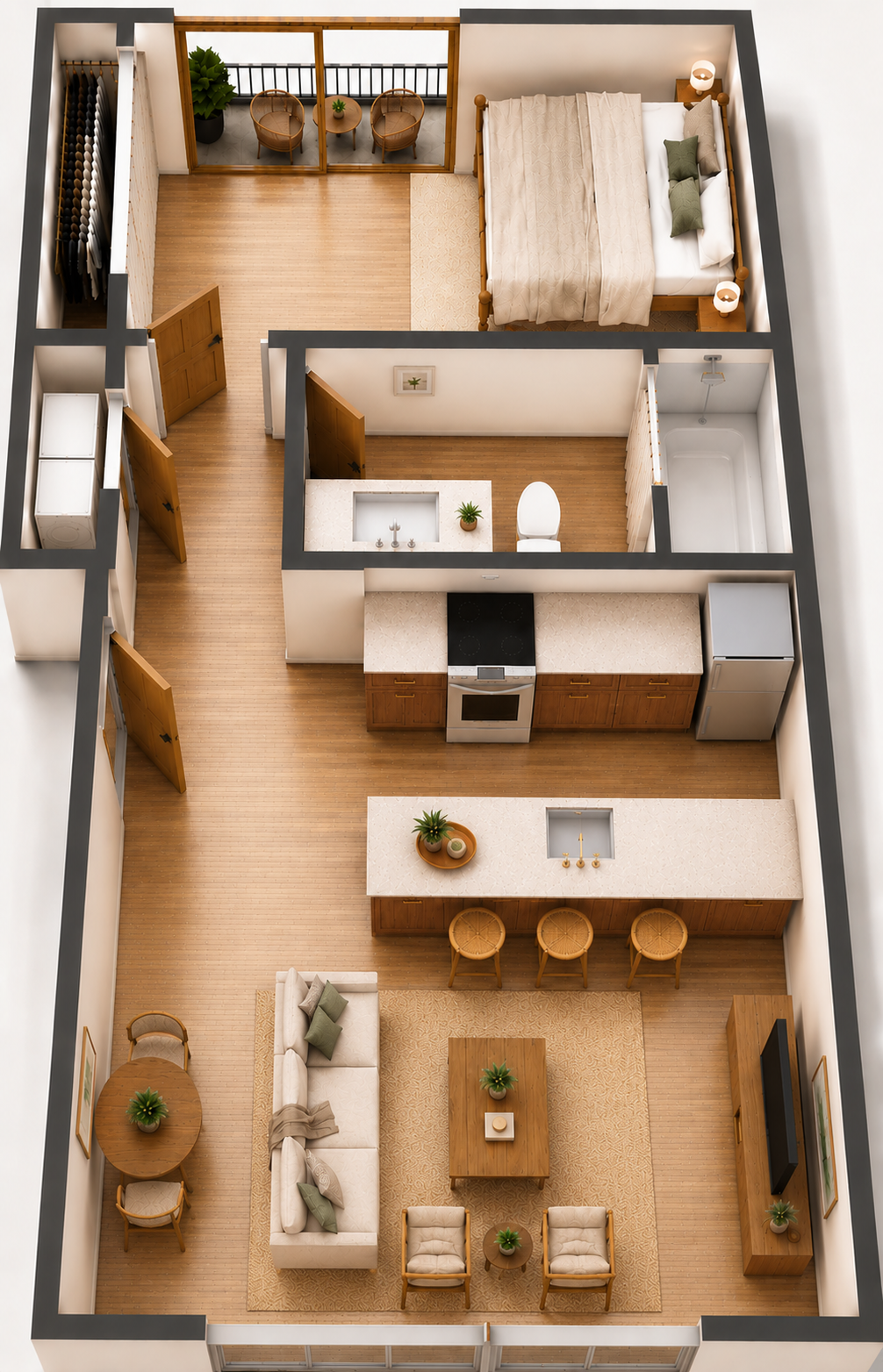 Representative apartment layout for the community